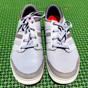 Grey adidas golf shoes